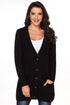 Front Pocket And Buttons Closure Cardigan